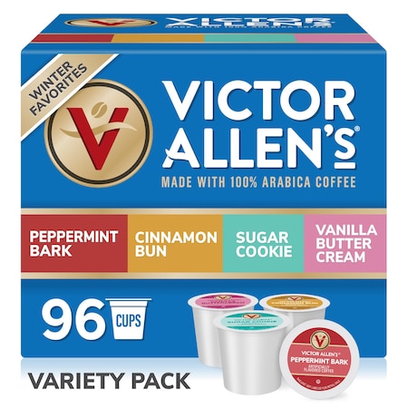 Victor Allen Victor Allen's Coffee Winter Wonderland Variety Pack, 96 Count, Single Serve Coffee Pods for Keurig K-Cup Brewers FG014973